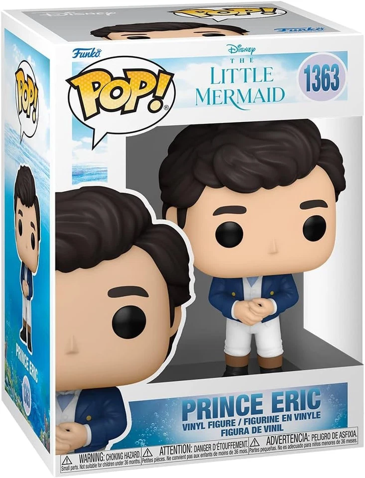 LA SIRENETTA Mermaid Principe ERIC Figura 12cm Funko POP Disney 1363 - Immagine 2 di 4