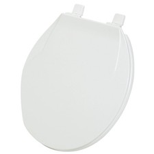 Home Impressions Round Closed Front White Plastic Toilet Seat 445352 Home