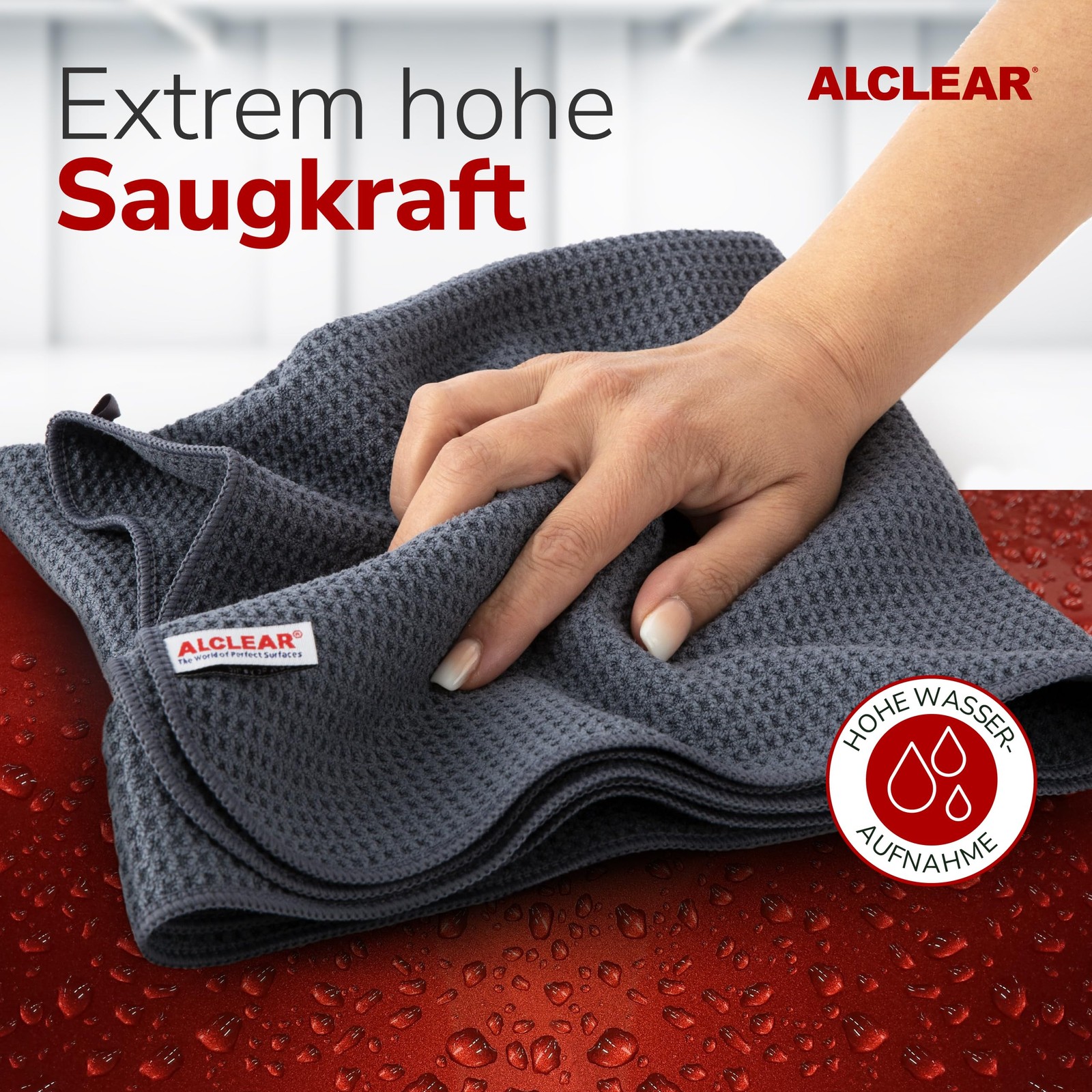 Chiffon microfibre absorbant et sans rayures pour surfaces fragiles et vitres