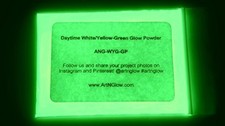 Glow in The Dark Pigment Powder - Neutral 60 Grams w/ Light, Green