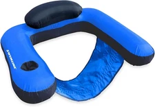 SWIMLINE ORIGINAL Fabric Covered U-Seat Inflatable Pool Lounger | with Comfortab