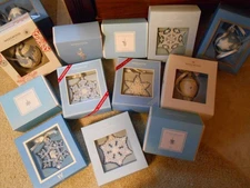 Wedgwood Jasperware Ornaments - Snowflake, Stocking, Snowman, Sleigh, Pinecone