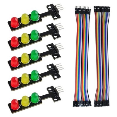 Mini Traffic Light LED Display Module DC5V Red Yellow Green LED Module with F...