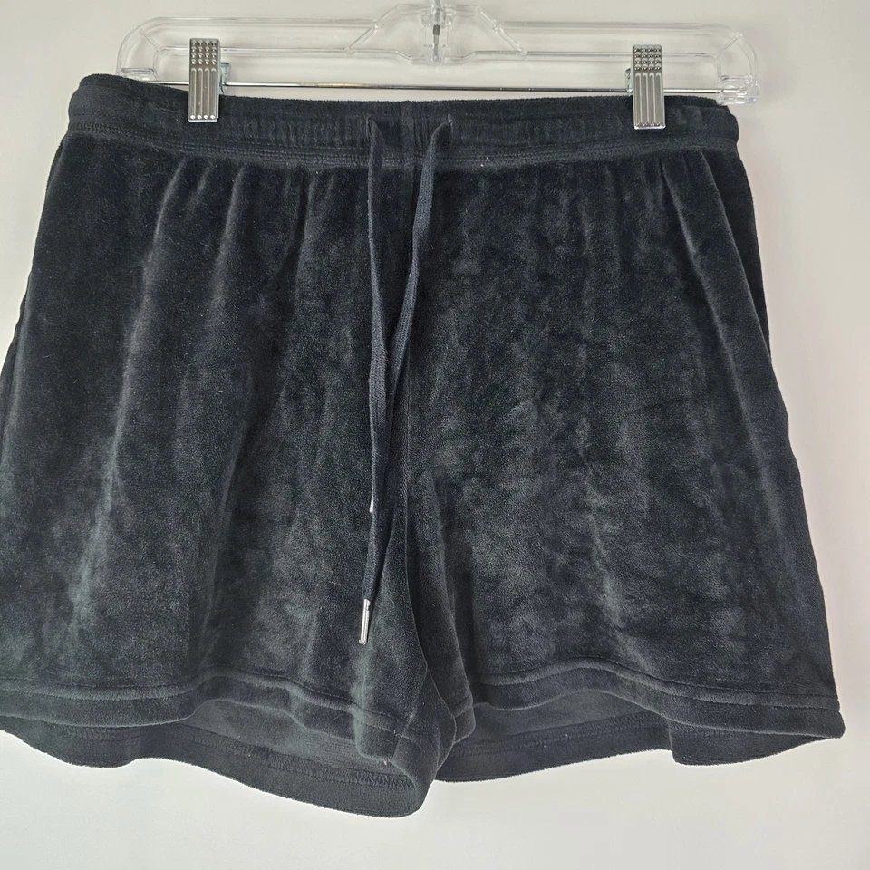 Juicy Couture Womens Micro Mini Lounge Shorts Size M Spell Out Rhinestone Y2K - Image 4 of 4