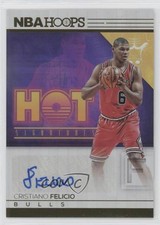 2016-17 Panini NBA Hoops Hot Signatures Cristiano Felicio #28 Auto d3b