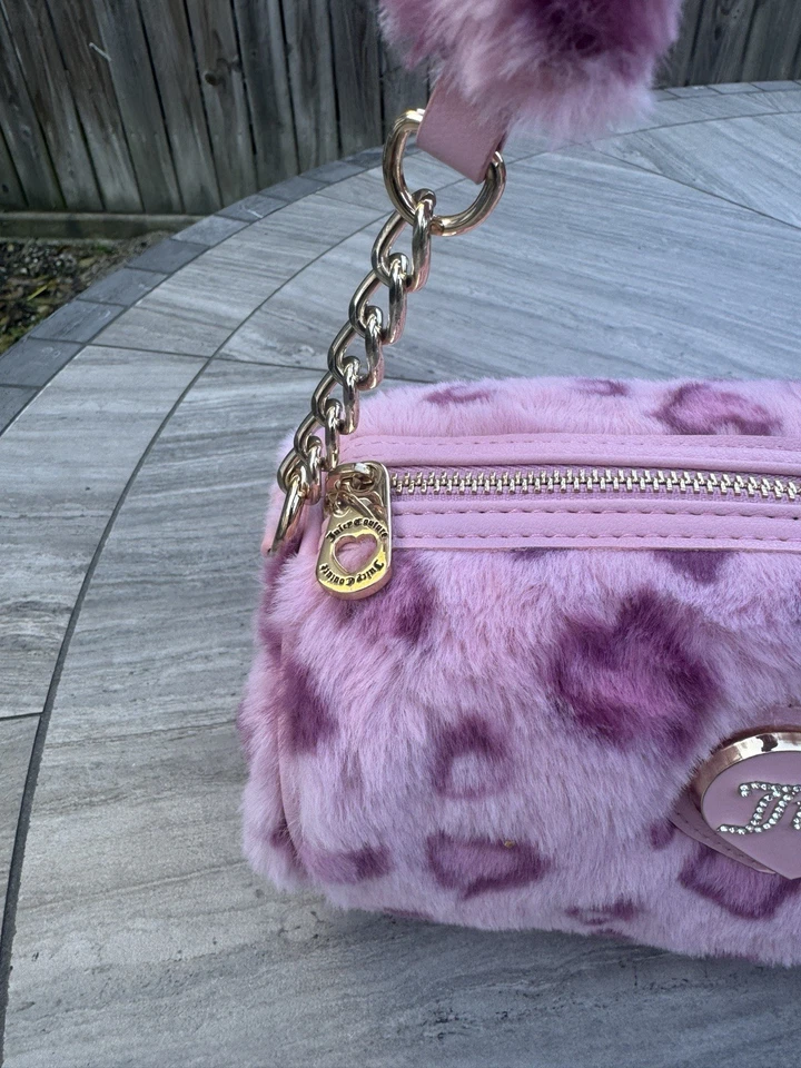 Juicy Couture Rosa Leopardo Calentamiento Barril Bolso de Hombro Cartera NUEVO Foto 4 de 4