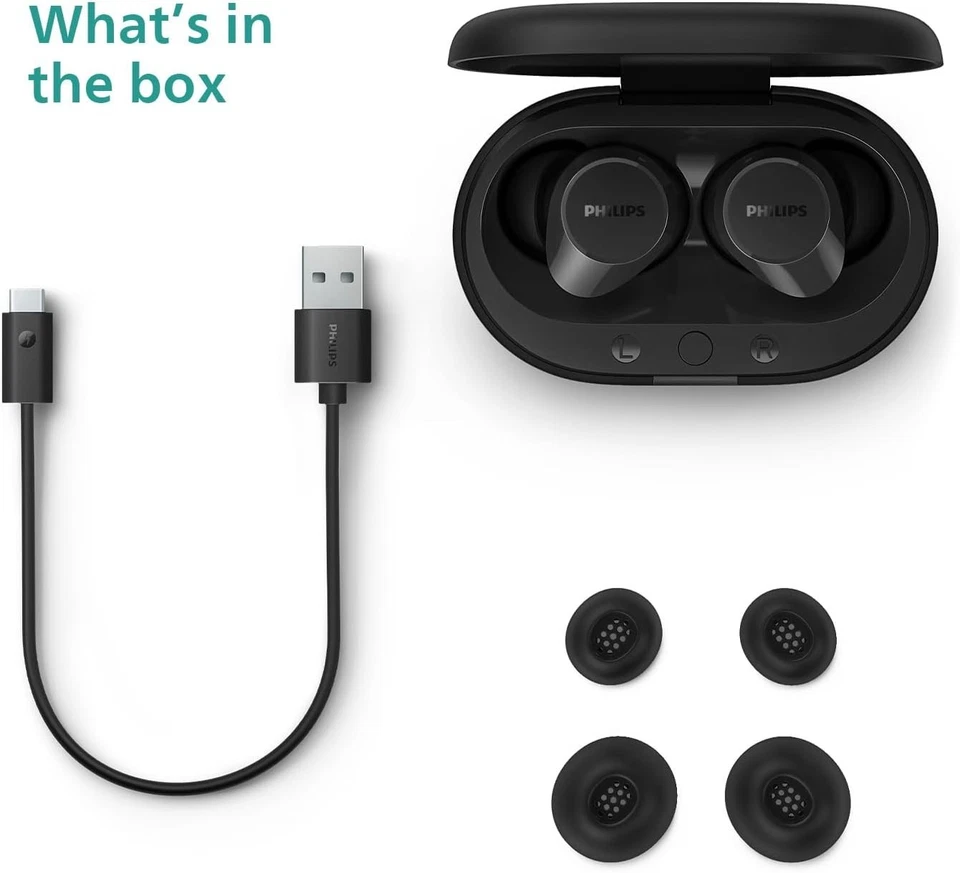 PHILIPS TAT1209BK Wireless in Ear Bluetooth Headphones BLACK SERIES 1000 - Image 2 of 4