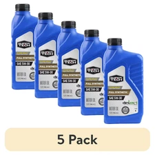 (5 pack) Super Tech Full Synthetic SAE 5W-30 Motor Oil, 1 Quart