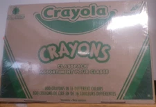 NEW CRAYOLA 52-8016 CLASSPACK 800 REGULAR CRAYONS IN 16 DIFFERNT COLORS NONTOXIC