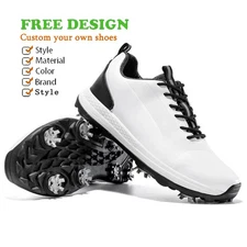 Men Lightweight No-Slip Walking Golfing Shoes Professional Sports Golf Shoes