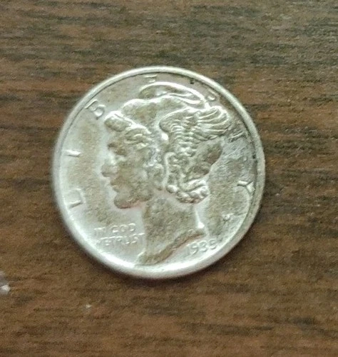 1935-D Mercury Silver Dime AU FREE SHIPPING