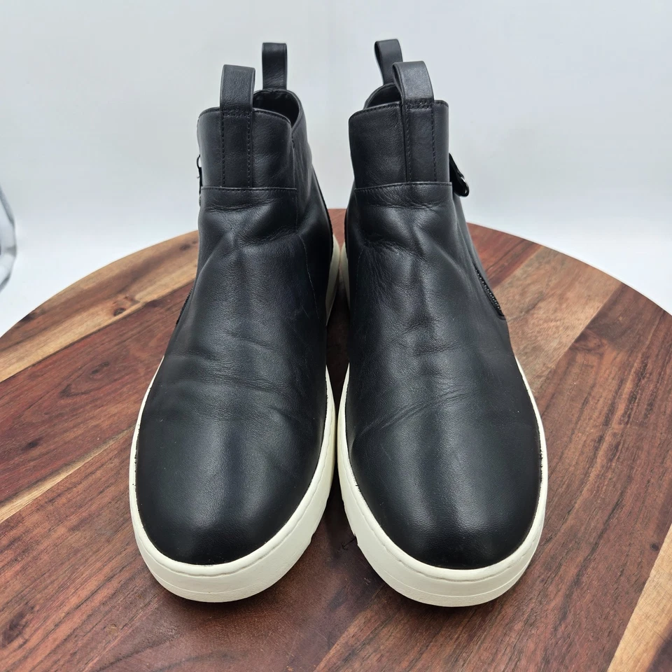 Botas Vionic Brinkely Para Mujer 10 Negro Blanco Cuero Cremallera Plataforma Botín Zapatilla Foto 3 de 4