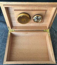 Humidor,Zigarrenbox Wurzelholz,Zigarren Hygrometer, Luftbefeuchter, Zustand gut