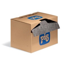 PIG Absorbent Mat Roll in Dispenser Box - 15" x 75' Heavyweight Gray