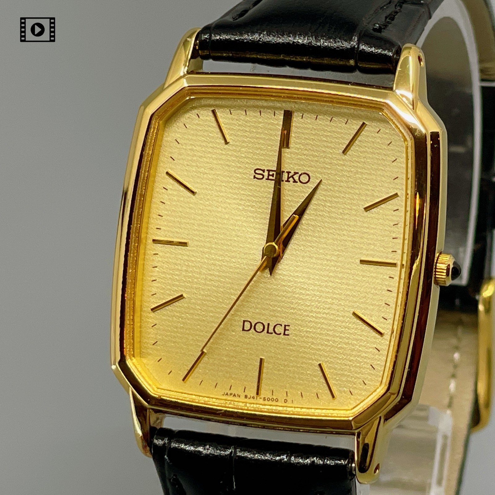 1999 SEIKO Mens Qz Gold 27mm Mint] Watch US [N Dolce 8J41-5000 Stock - Vintage - vintagewatches.pk