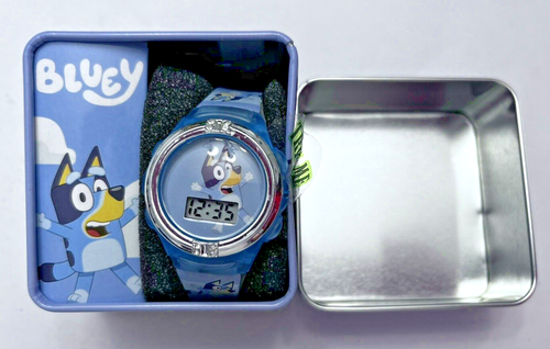 Bluey Children's Lights Flashing LCD Watch Wristwatch -W/metal watch case- NWT - Picture 4 of 7