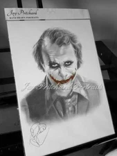 The Joker Hand Drawn Art Print by Jay Pritchard, the Celebrities Artist.