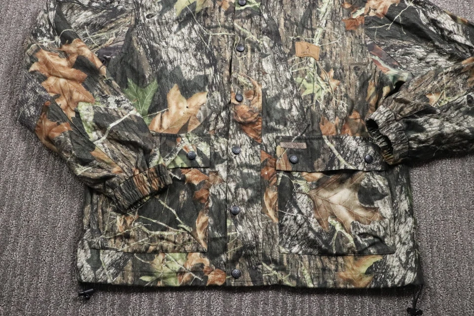 Game Winner Soft Felt Jacket Snap Zip Hunting Camo Mossy Oak Men's Medium - Image 2 of 4