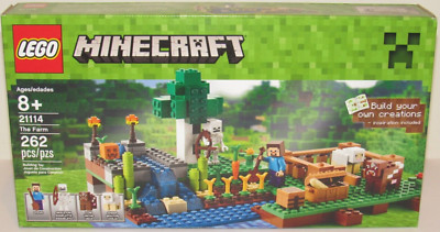 LEGO Minecraft 21114 The Farm Set NIB SEALED 262 Pc Skeleton Steve Cow ...