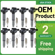 8 Ignition Coil Pack UF622 and Iridium Spark Plugs For 2011-2016 F-150 5.0L V8