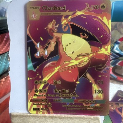 Charizard Multi Foil Hp170 💥Fan Art💥Slash NM | eBay