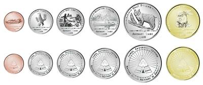USA 1, 5, 10, 25, 50 Cent, 1 Dollar 2018 ''Abenaki''