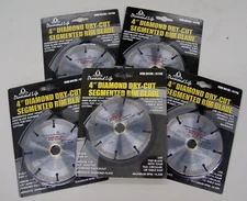 5 Diamond 4" Saw Blade Dry Cut Segmented Rim 5/8 & 7/8 Arbor Hole Diamond Life