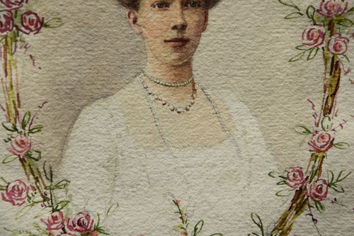 Sconosciuto/acquerello 1915 ritratto Elisabetta regina del Belgio Possenhofen - Foto 17 di 24