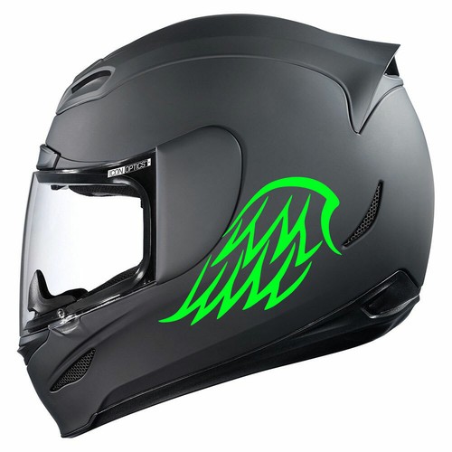 Adesivo Ali Verde Fluorescente Fluo Autoadesivo Casco Moto Scooter Quad  Velo | eBay