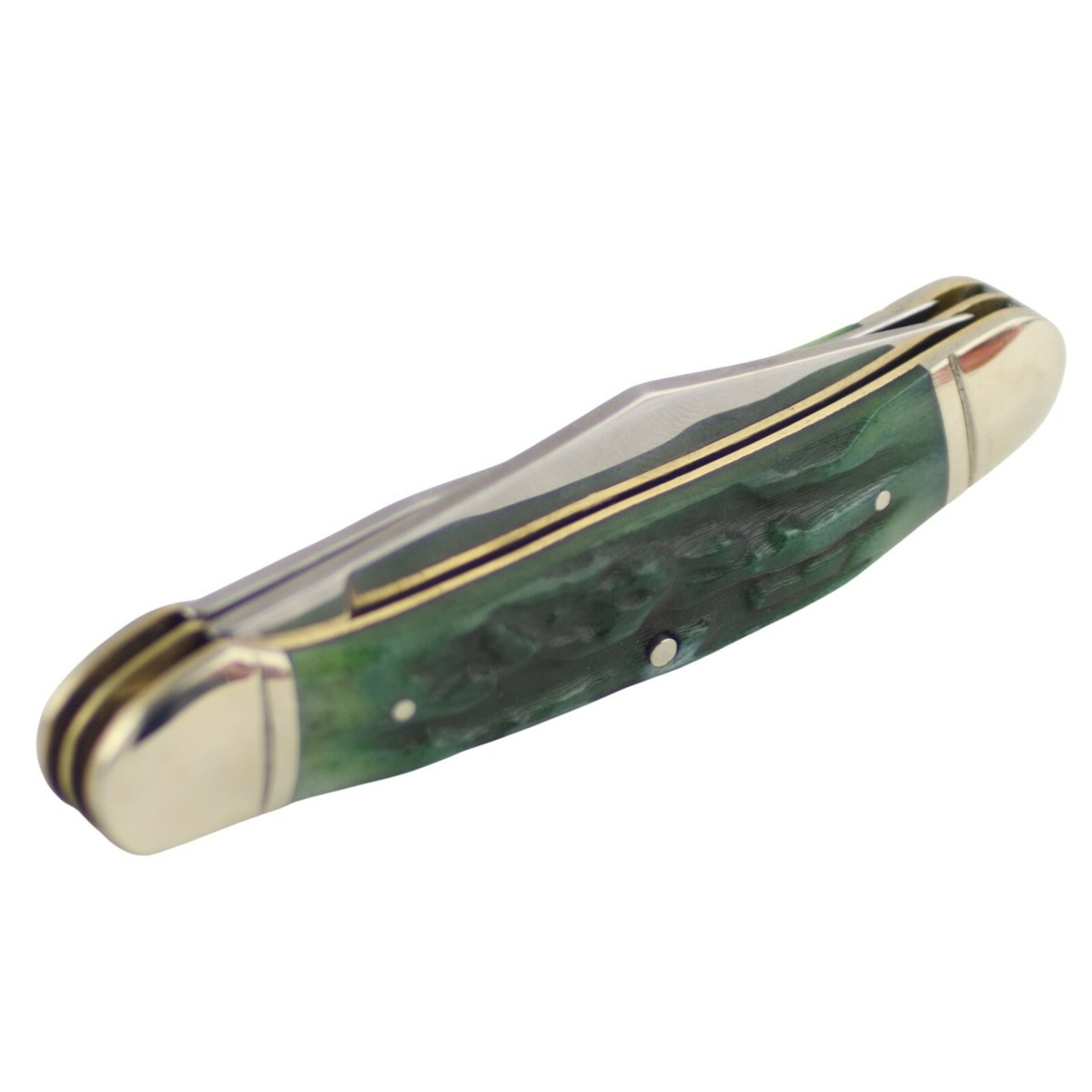 Marbles Green Jigged Bone Copperhead Pocket Knife MR609 | eBay
