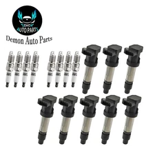 UF564 Ignition Coil & Spark Plugs For 2006-2011 Cadillac DTS 4.6L V8