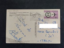 Postcard CANAL ZONE Panama for Italy Tariff 20 c. 1972 WE1869