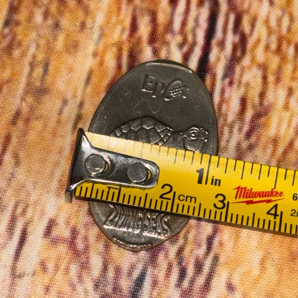 Disney Epcot Living Seas Buscando a Nemo CrushTrutle Moneda Prensada CUARTO Foto 3 de 4