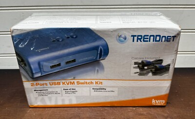 TRENDnet Tk207 2-port USB KVM Switch Cable Kit  Brand New Sealed