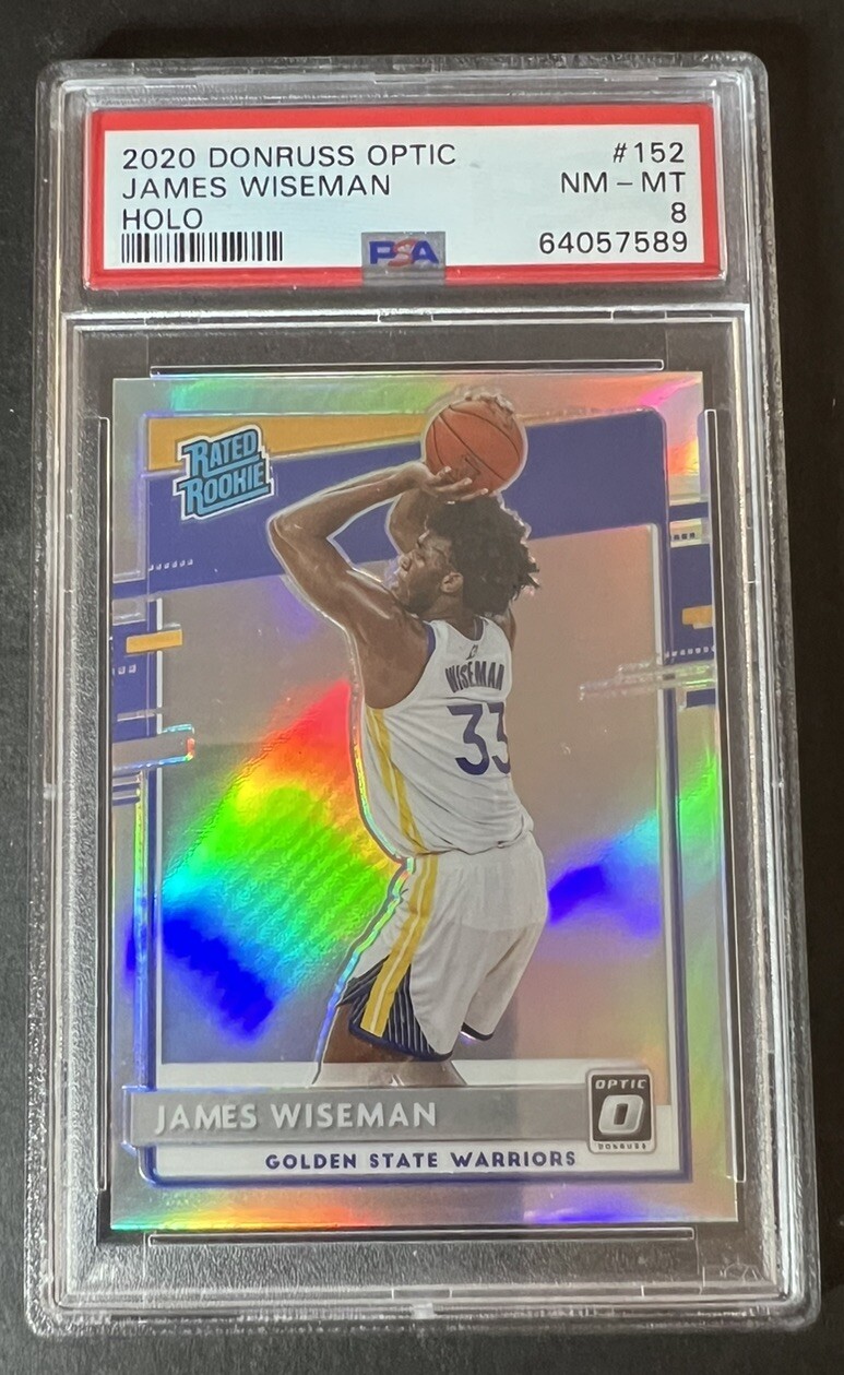 2020-21 Donruss Optic James Wiseman Holo Prizm Rated Rookie RC #152 PSA 8
