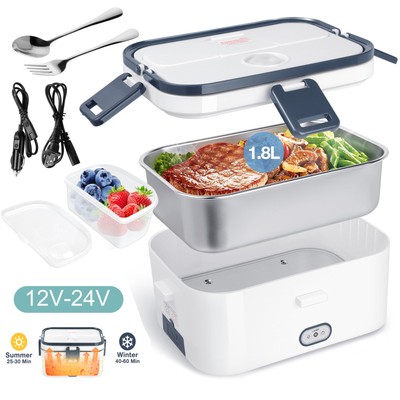 110/12V Electric Heating Lunch Box Portable for Car Office Food Warmer Container