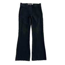 Betabrand Bootcut Pants S Petite One Button Pull On Black Stretch Mid Rise