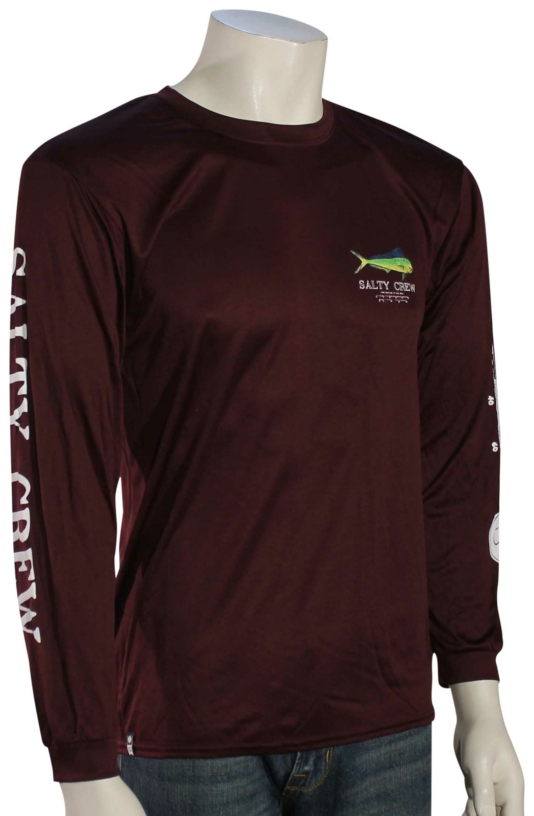 Футболка Salty Crew Bull Tech LS бордовый новинка 8090₽
