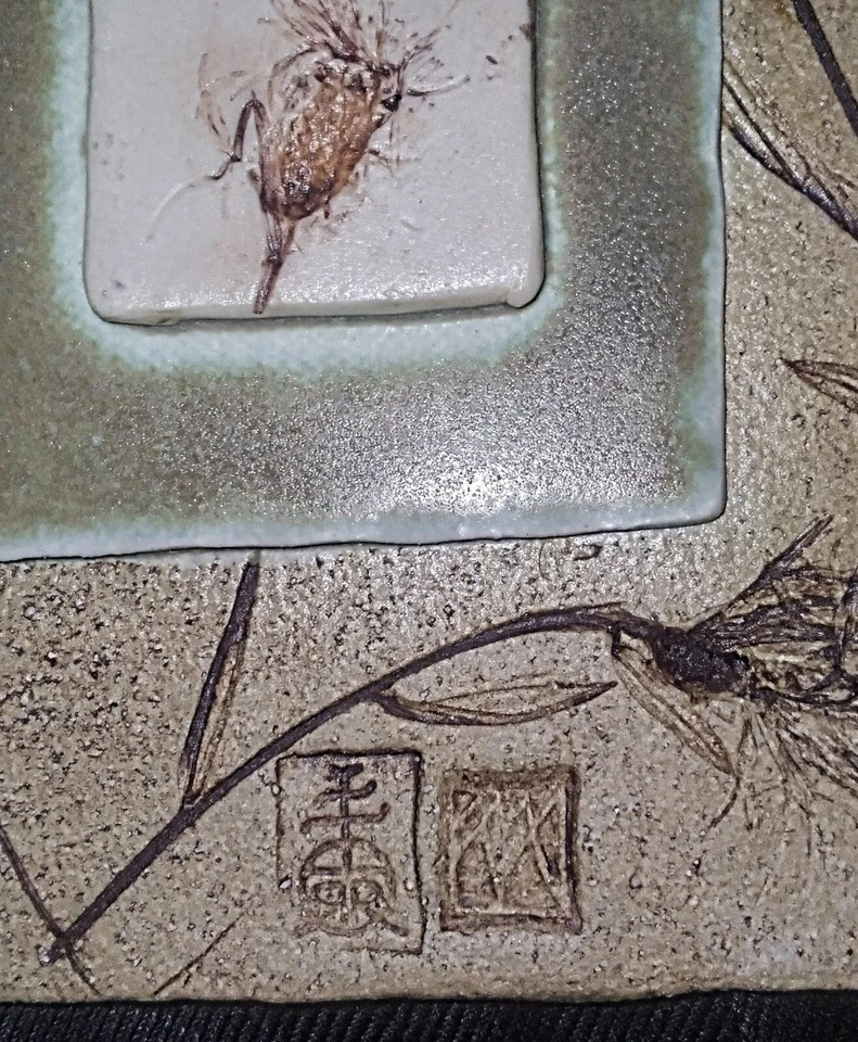 Arts & Crafts Roycroft Renaissance Signed Botanical Ceramic Hanging Wall Tile - Image 3 of 3