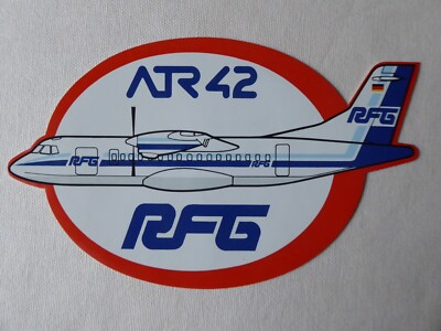 AUFKLEBER STICKER AUFKLEBER AEROSPATIALE AERITALIA FLUGZEUG ATR 42 RFG