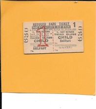 3RD CLASS EXCURSION FROM BELFAST - GREAT NORTHERN RAILWAY (IRELAND)  - TICKET