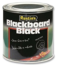 Rustins  Quick Dry Blackboard Black Paint   MATT  100ML  250ML  500ML  1L