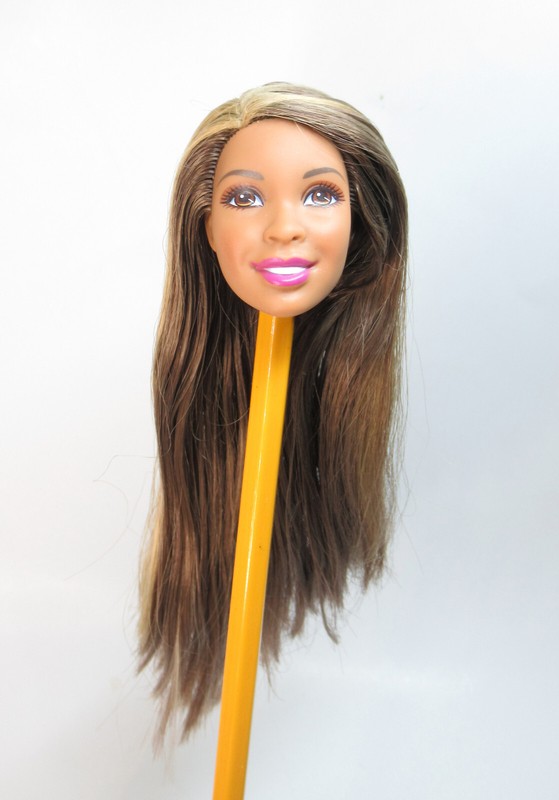 Mattel Replacement Rainbow Hair Nikki Doll Head Desiree Face Barbie Friend
