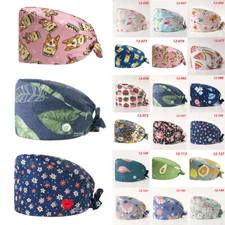 Medical Surgical Cap Doctor Nurse Bouffant Hat Adjustable Head Cover Buckle