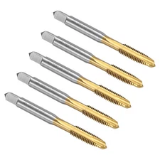 Spiral Point Threading Tap M6 x 1 Thread Titanium Coated HSS 5pcs