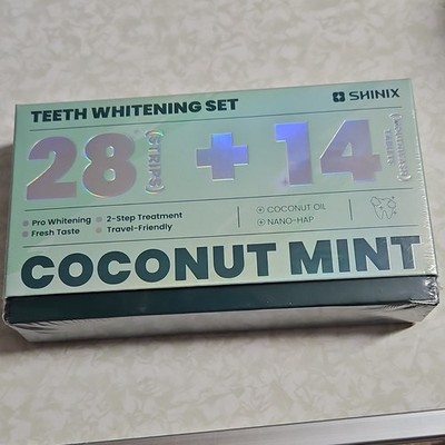 Shinix Teeth Whitening Set Coconut Mint 28 Strips 14 Tablets Pro Whitening