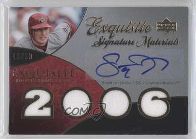 2007 Upper Deck Exquisite Rookie Signatures Gold 49/50 Stephen Drew Auto 0f8