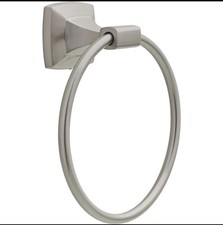 Delta Portwood Wall Mount Round Closed Towel Ring Hardware in Brushed Nickel