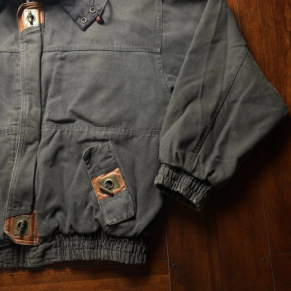 Vintage Structure Expedition Gear Jacket Men’s Medium With Removable Hood Gray - Image 2 of 4