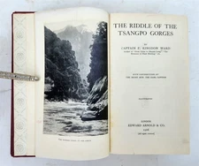 1926 The Riddle of the Tsangpo gorges by Captain Ward antique ILLUSTRATED w/ MAP